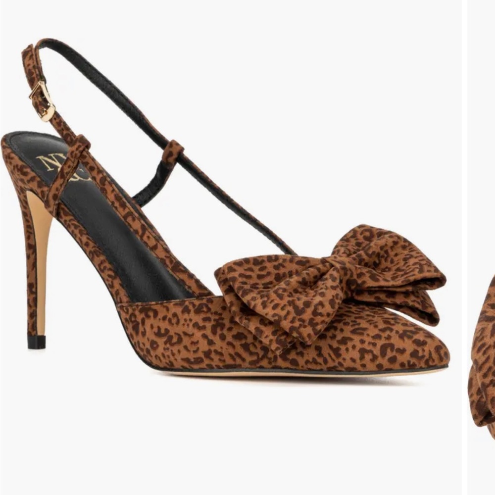 New York & Company Brown Patterned Heels